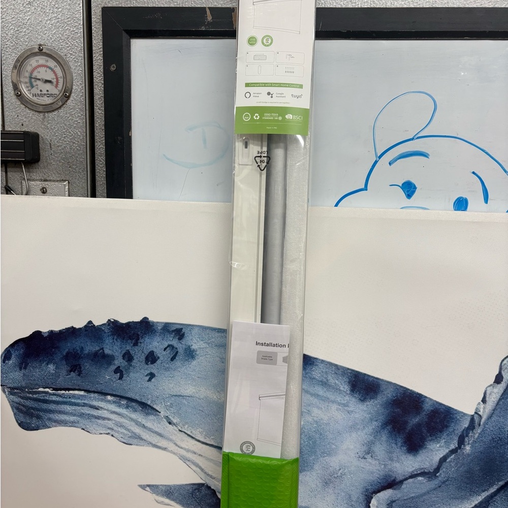 Silver Curtain Rod Set